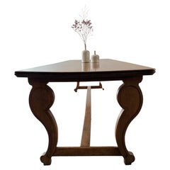 ANTIQUE TABLE A DINER MONASTERY FRANCAISE EN BOIS D'ALIMENTAIRE 325cm, 19ème SIECLE