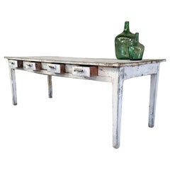 Antique French Farmhouse Dining Table Industrial Rustic 19th Century 