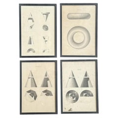 Antique French Monochrome Architectural Prints