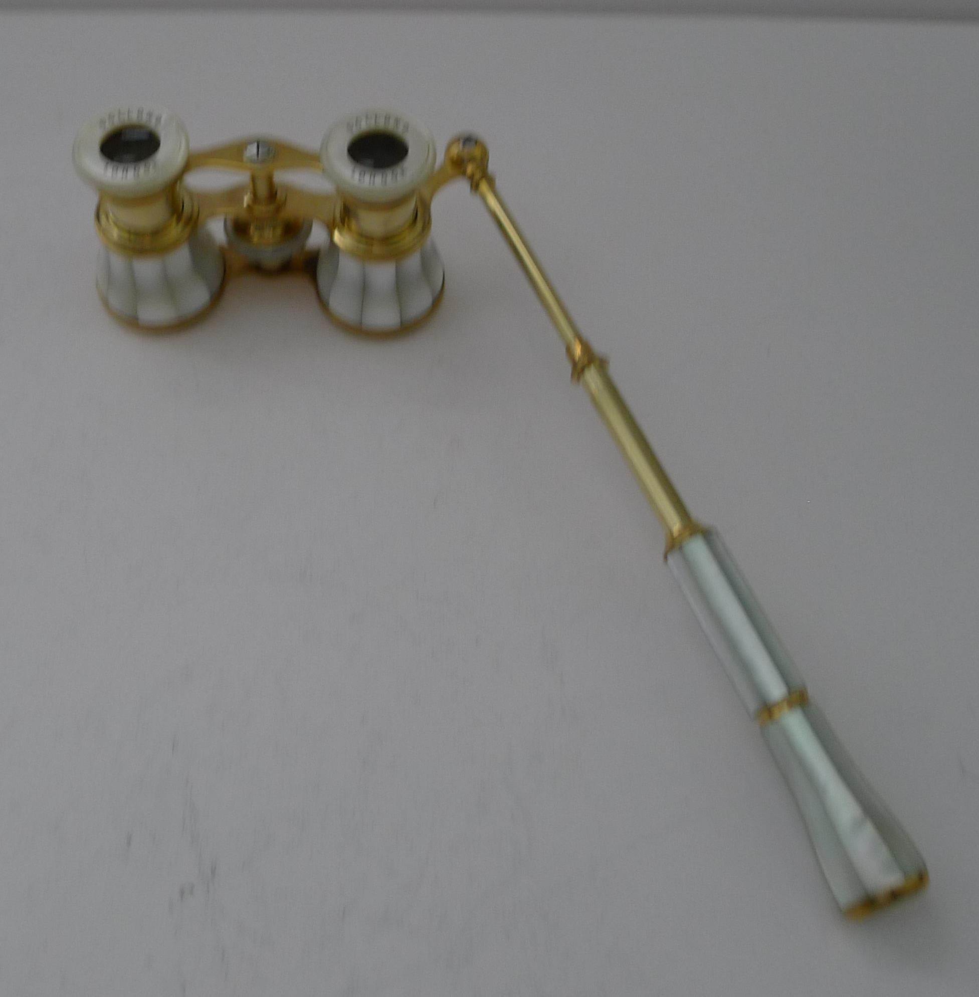 Antique French Mother of Pearl Opera Glasses for Dolland, London 5