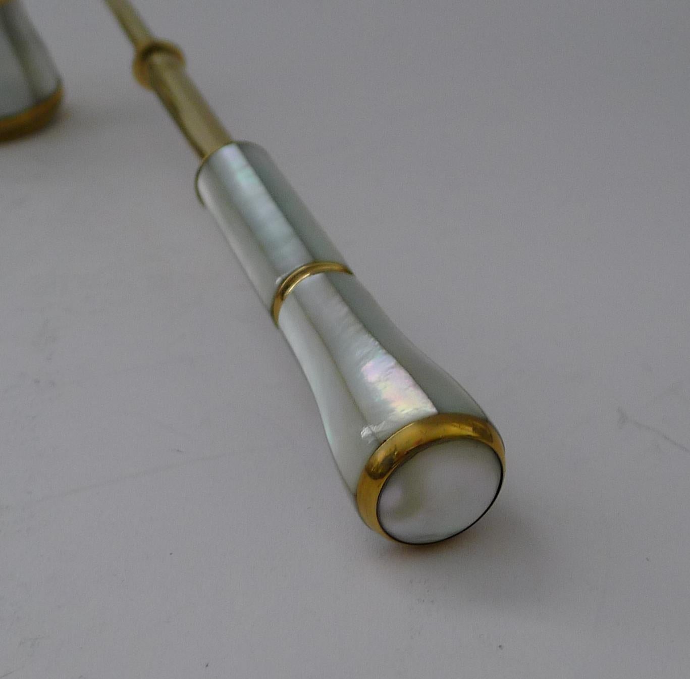 Antique French Mother of Pearl Opera Glasses for Dolland, London 6