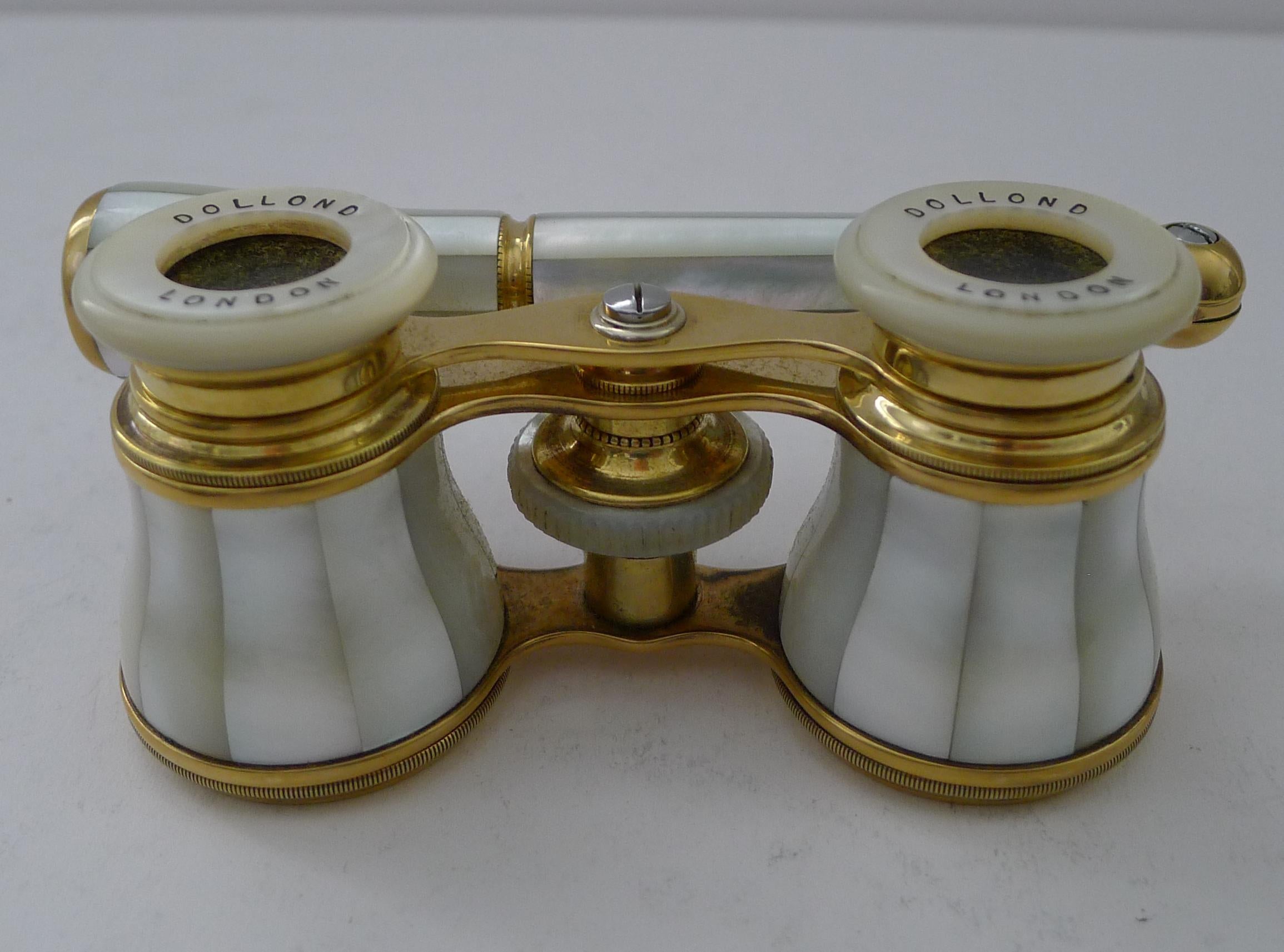 20th Century Antique French Mother of Pearl Opera Glasses for Dolland, London
