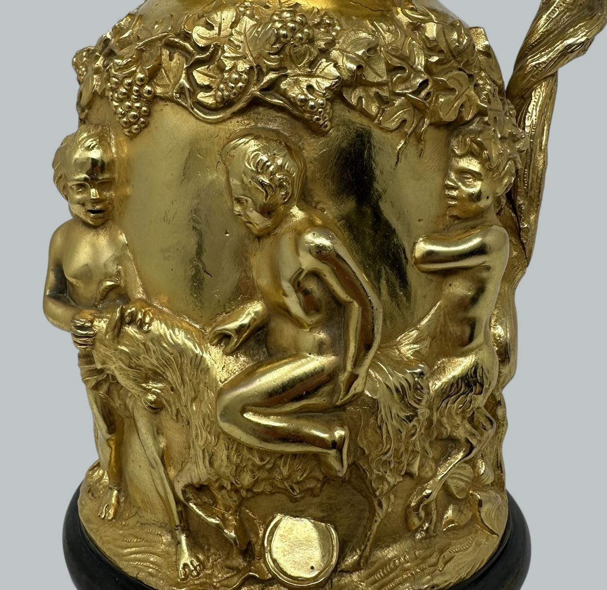 Antique French Mitologico Bronzo Ormolu Ewer Claude Michel Clodion Grand Tour in vendita 1