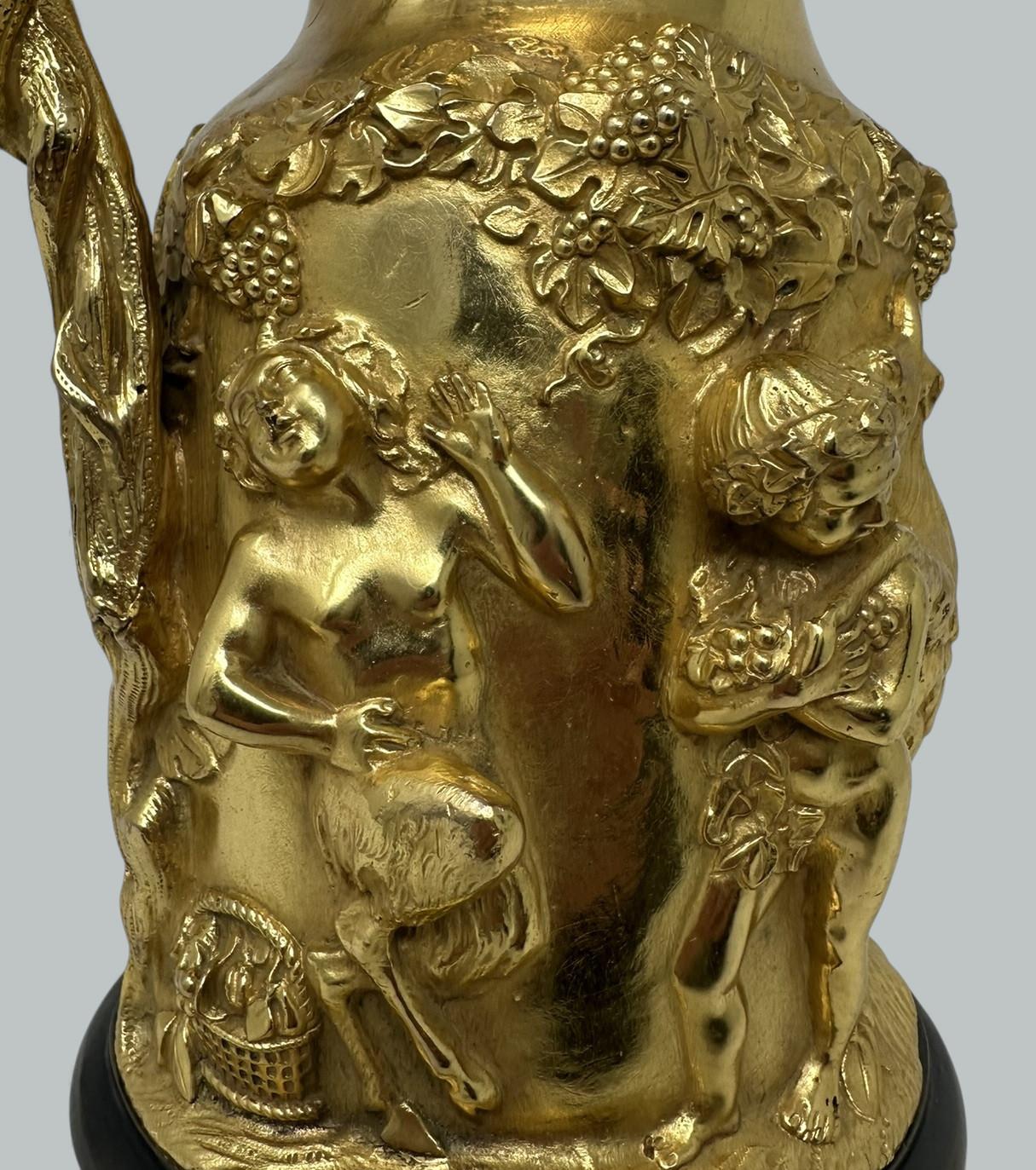 Antique French Mitologico Bronzo Ormolu Ewer Claude Michel Clodion Grand Tour in vendita 3