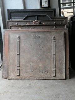 Antique French Napeleon III 'Year' Fireback / Backsplash, 19th Century
