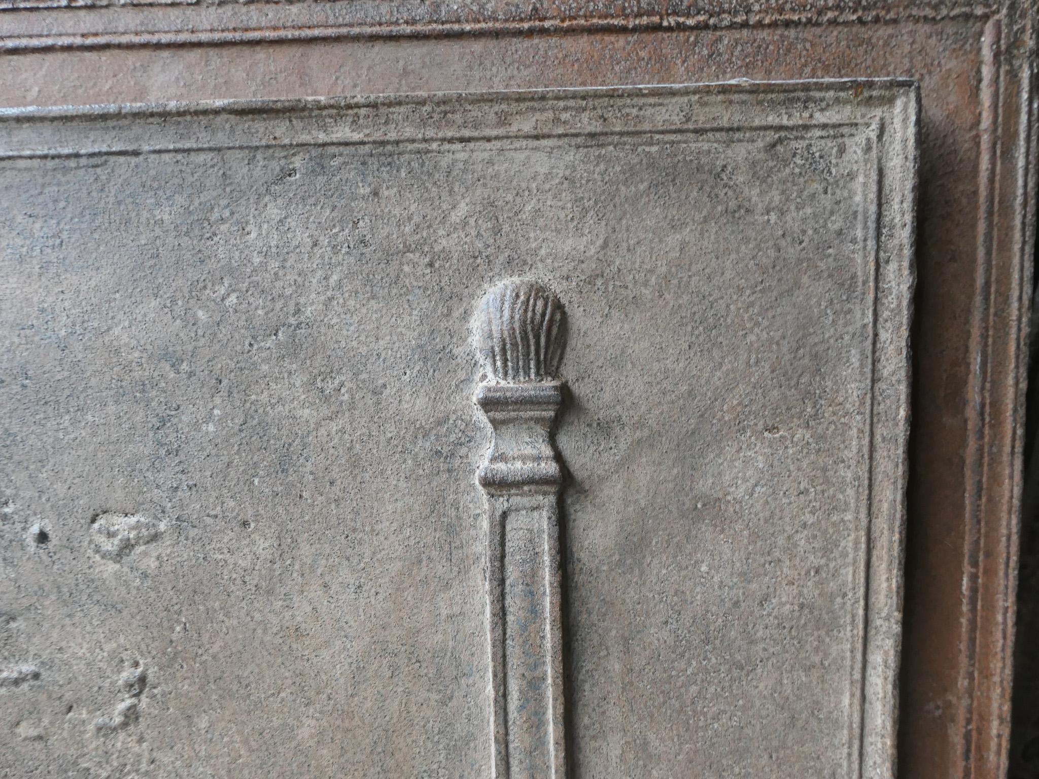 Ferro Antique French Napeleon III 'Year' Fireback / Backsplash, XIX secolo in vendita