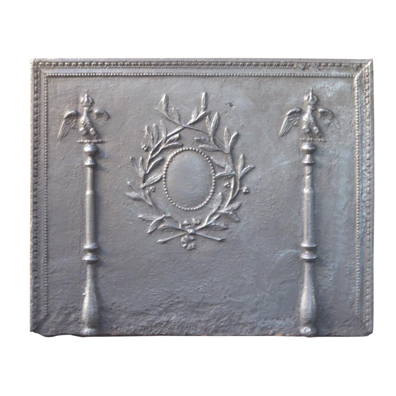 Antique French 'Napoleon' Fireback, 18th-19th Century