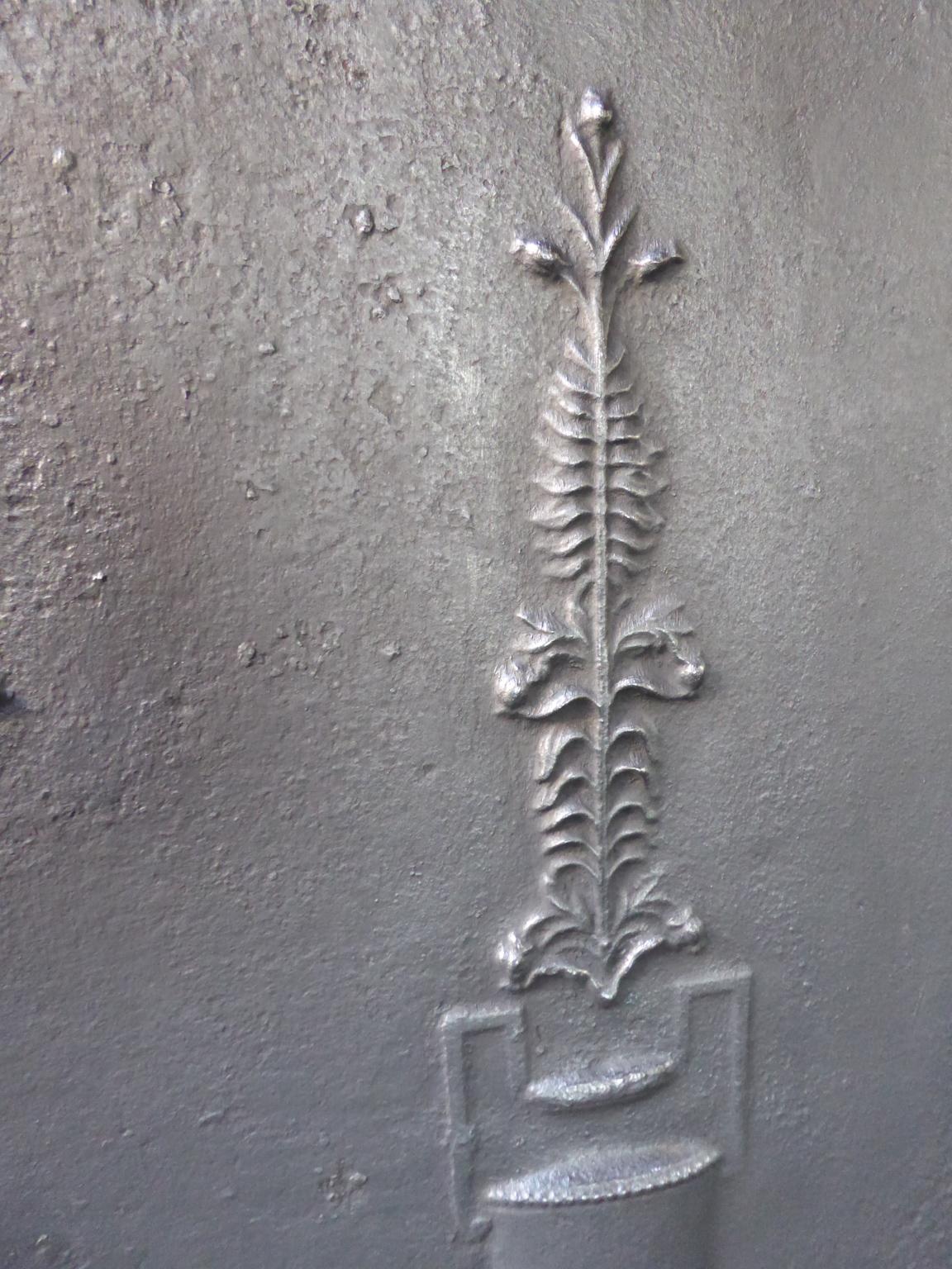 Antique French 'Napoleon' Fireback / Backsplash, Siglo XIX Vaciado en venta