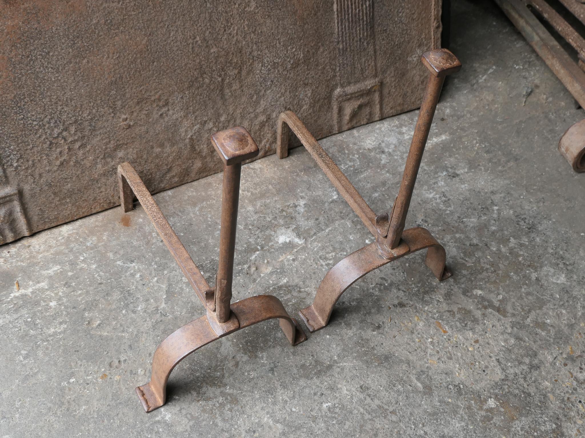 Antique French Napoleon III Andirons or Firedogs, 19th Century 3