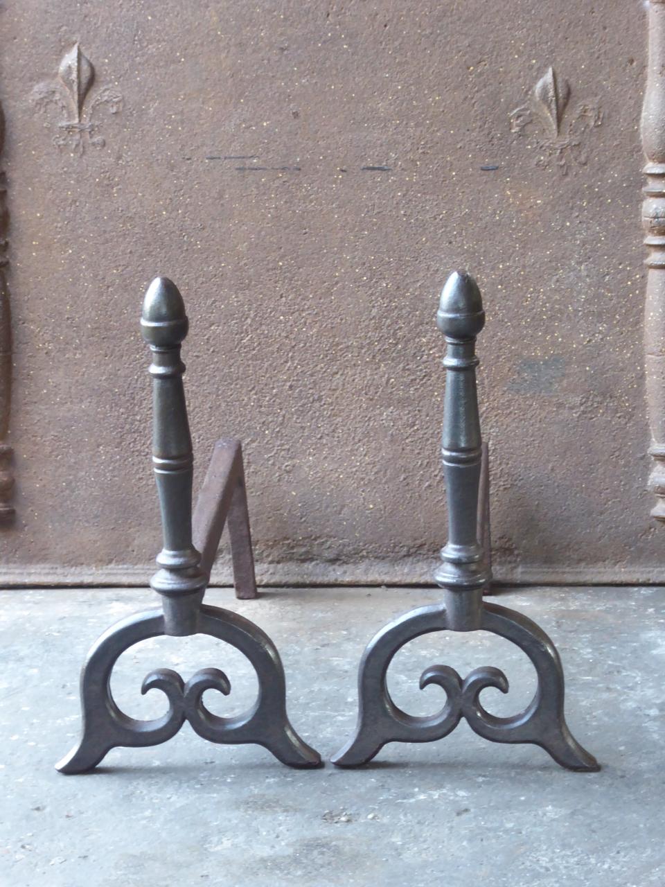 19th century French Napoleon III andirons made of cast iron.







 