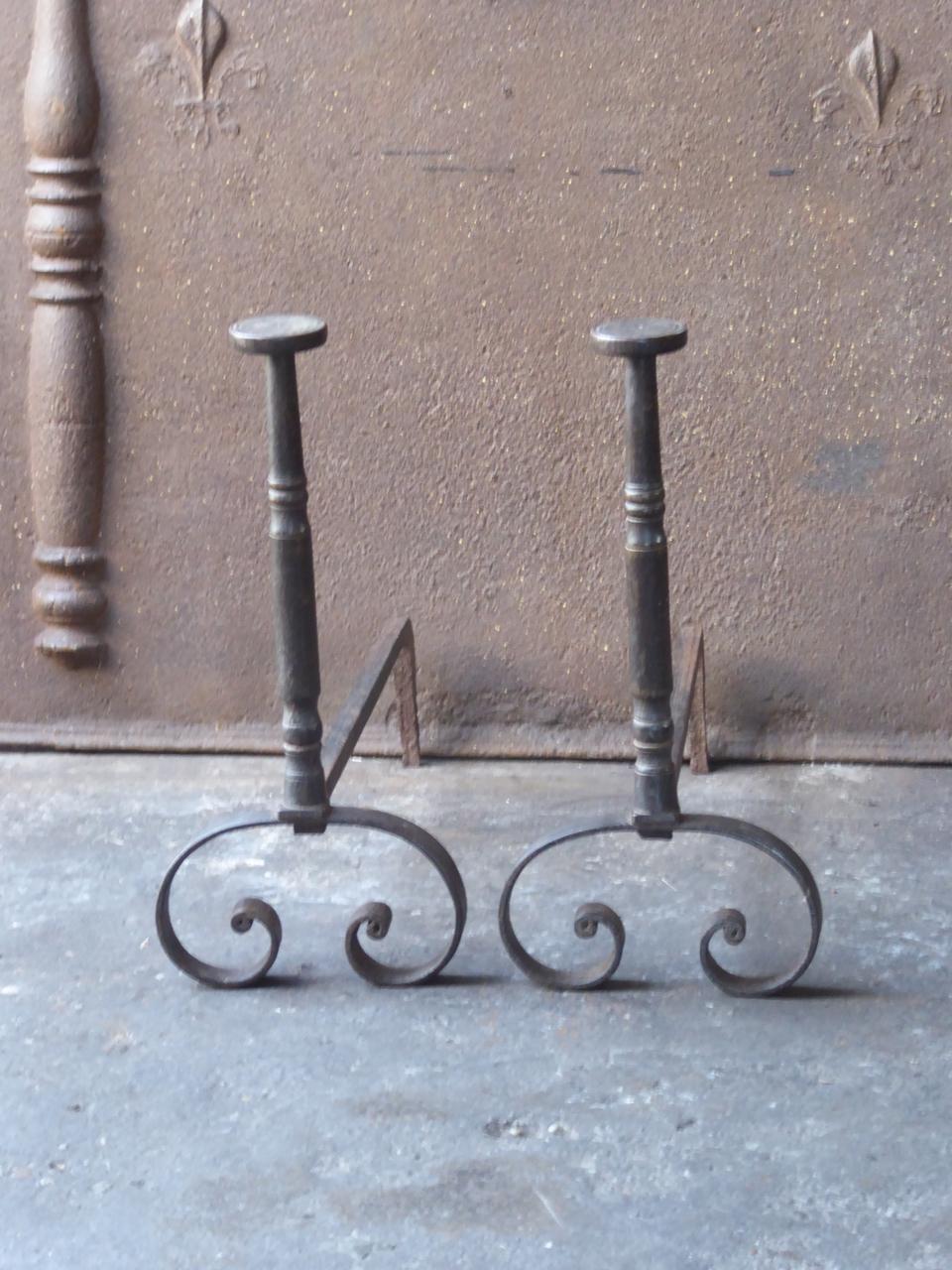 19th century French Napoleon III andirons. The andirons are made of wrought iron.







 