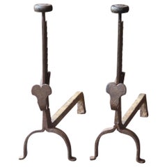 Antique French Napoleon III Andirons or Firedogs Antique French Napoleon III Andirons or Firedogs