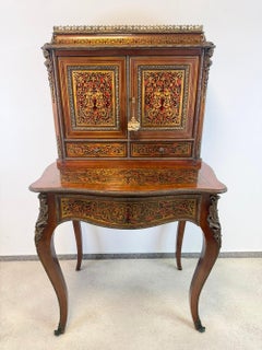 Antique French Napoleon III Boulle cabinet on stand