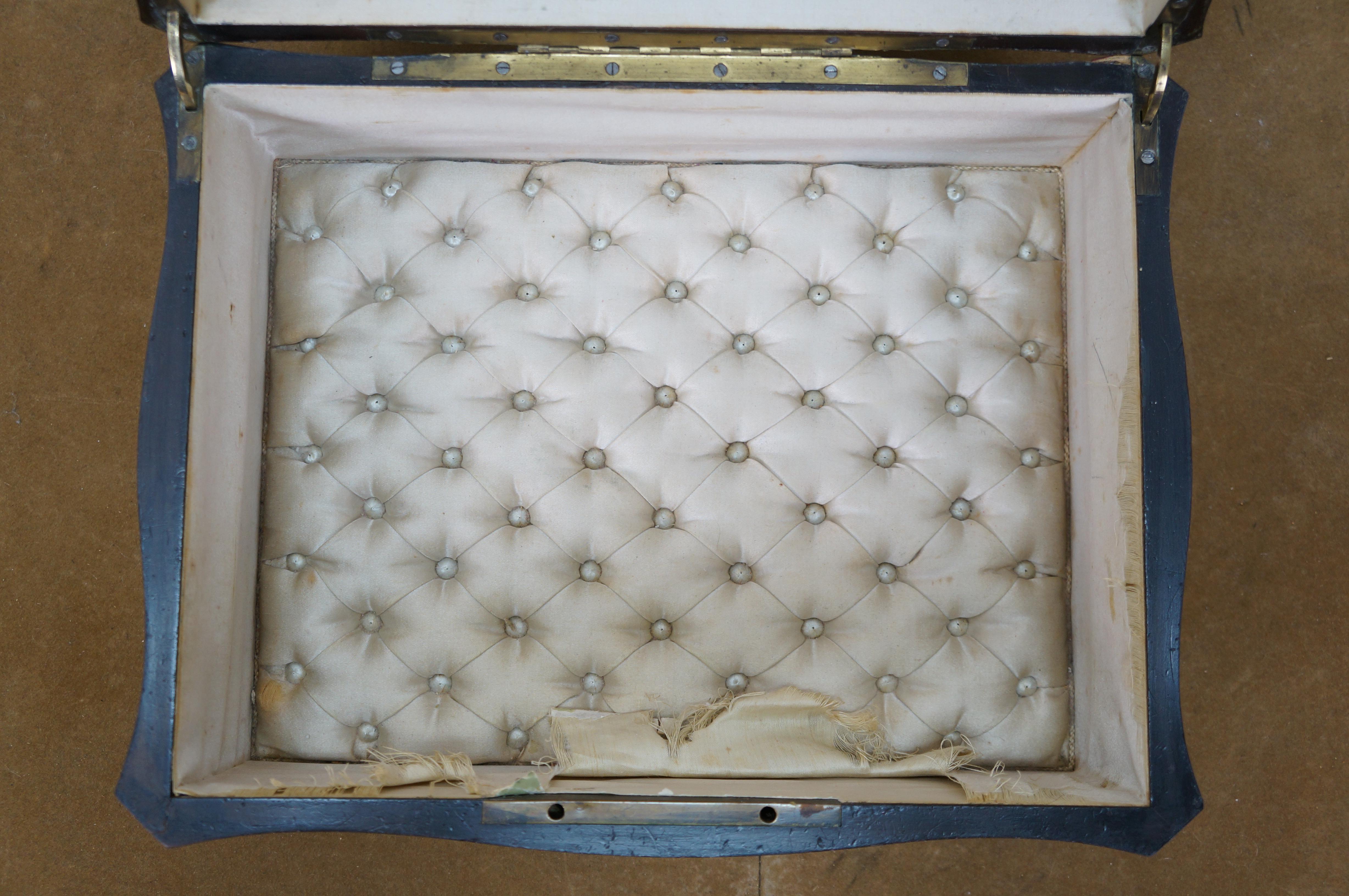 Antique French Napoleon III Boulle Marquetry Brass Tortoiseshell Keepsake Box 13 For Sale 10