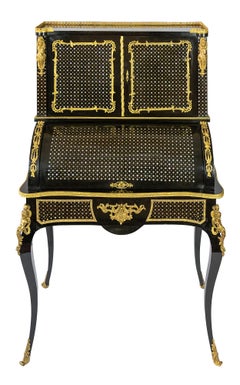 Antique French Napoleon III / Boulle Secretaire by Alphonse Giroux et Cie. Paris