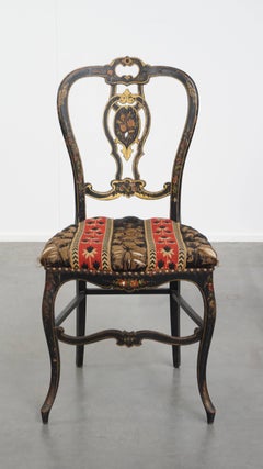 Antique French Napoleon III Chair Inlaid with Mother-of-Pearl