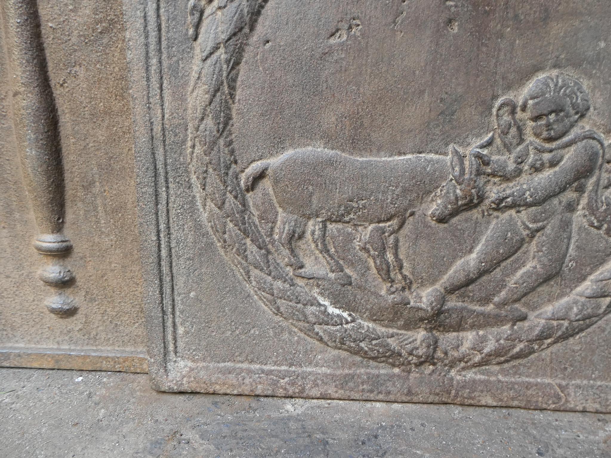 Antique French Napoleon III 'Cupid' Fireback / Backsplash, 19th Century For Sale 7