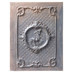 Plaque de cheminée / dosseret 'Cupids' français ancien Napoléon III