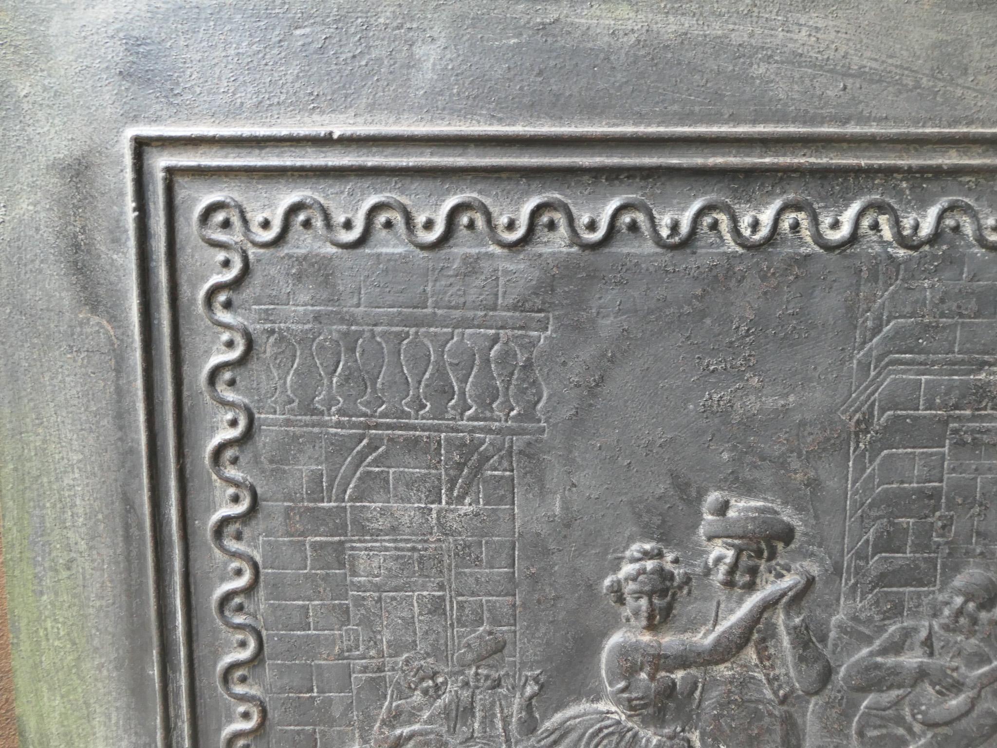 Antique French Napoleon III 'Dancers' Fireback / Backsplash, Siglo XIX en venta 2