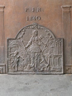 Antique French Napoleon III 'Diana' Fireback / Backsplash, 19th Century