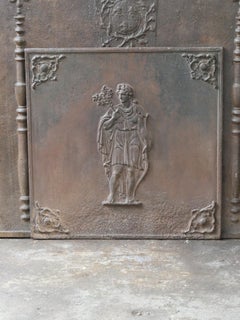 Antique French Napoleon III 'Diana' Fireback / Backsplash, 19th Century