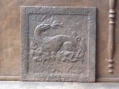 Antique French Napoleon III 'Dragon' Fireback, 19th Century