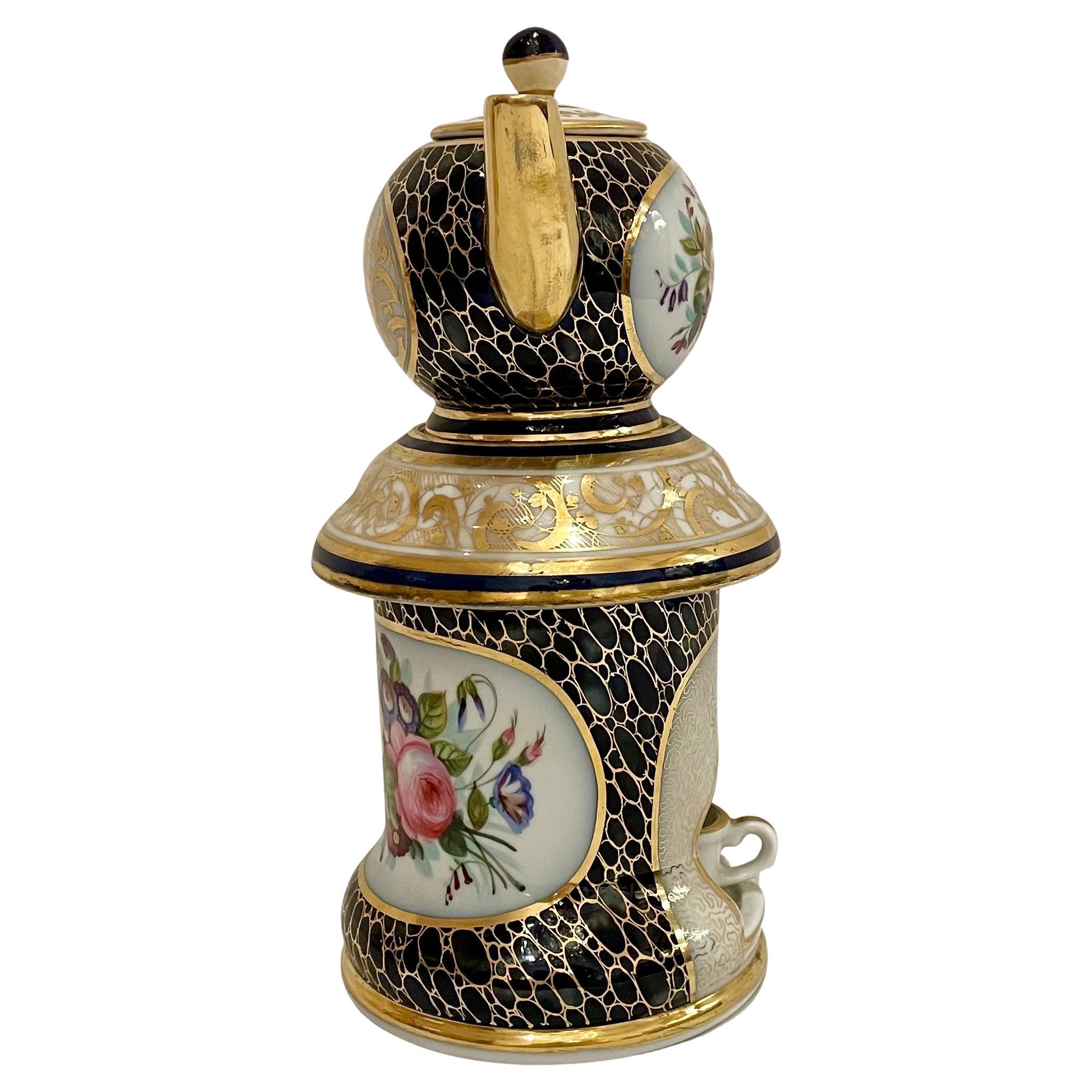 Antikes französisches Vieux Pariser Porzellan Veilleuse aus der Zeit Napoleons III., um 1860-1870 im Angebot 1