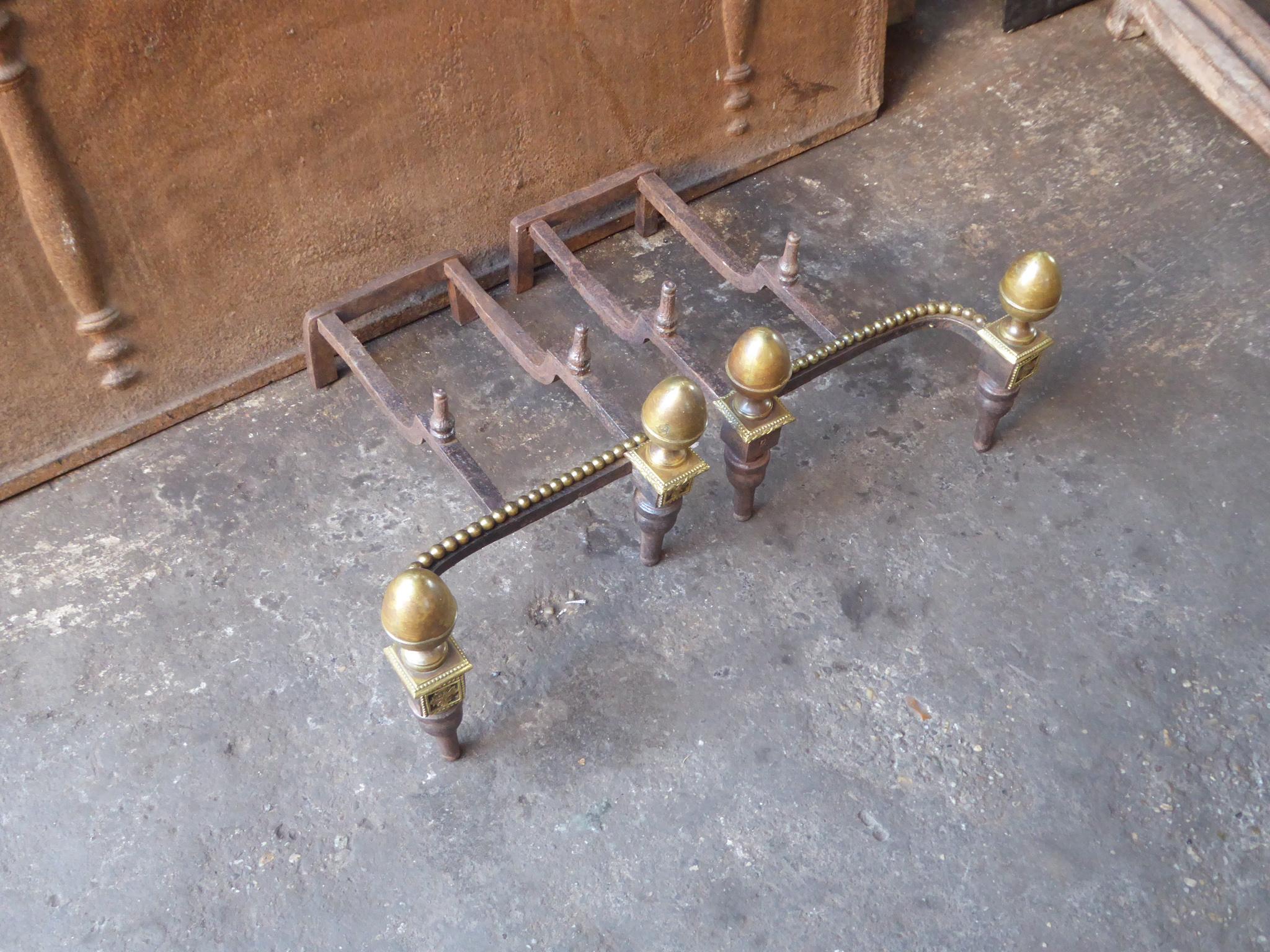 Antique French Napoleon III Fire Grate, Fireplace Grate, 19th Century For Sale 4