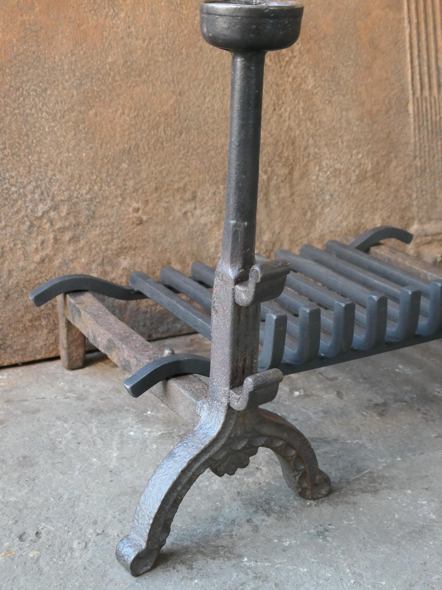 Antique French Napoleon III Fire Grate, Fireplace Grate, 19th Century For Sale 6