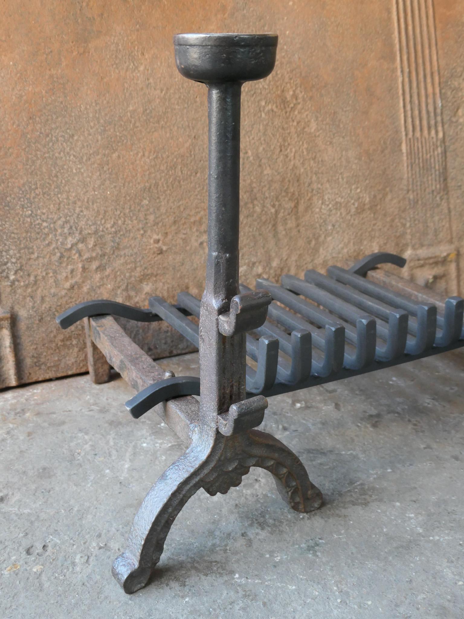 Antique French Napoleon III Fire Grate, Fireplace Grate, 19th Century For Sale 10