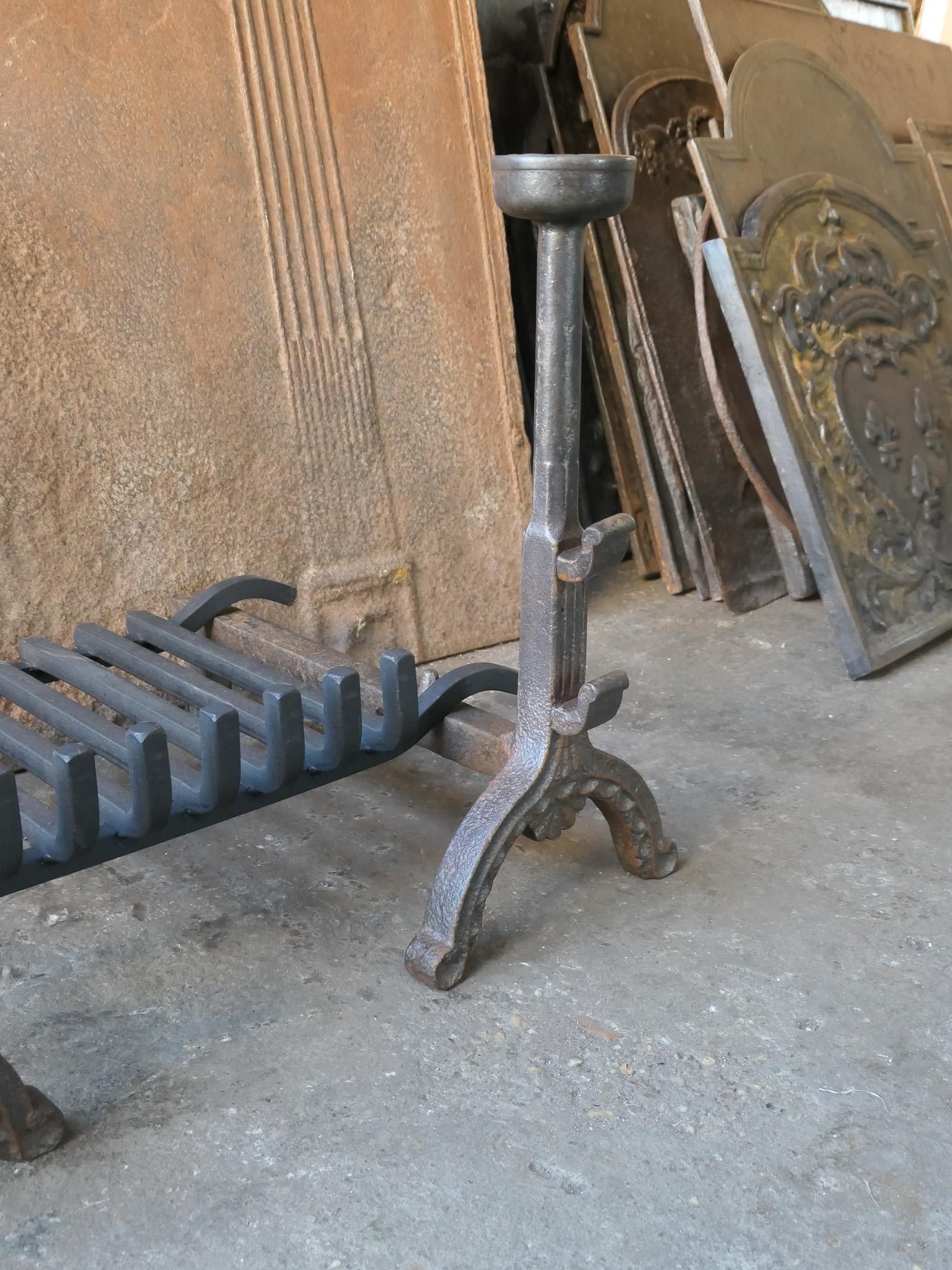 Antique French Napoleon III Fire Grate, Fireplace Grate, 19th Century For Sale 11