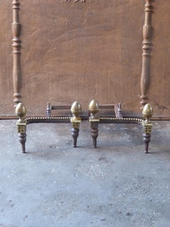 Antique French Napoleon III Fire Grate, Fireplace Grate, 19th Century
