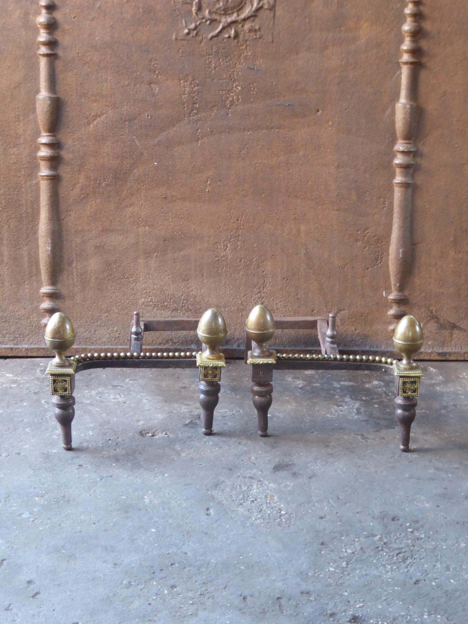 Dutch Antique French Napoleon III Fire Grate, Fireplace Grate, 19th Century For Sale