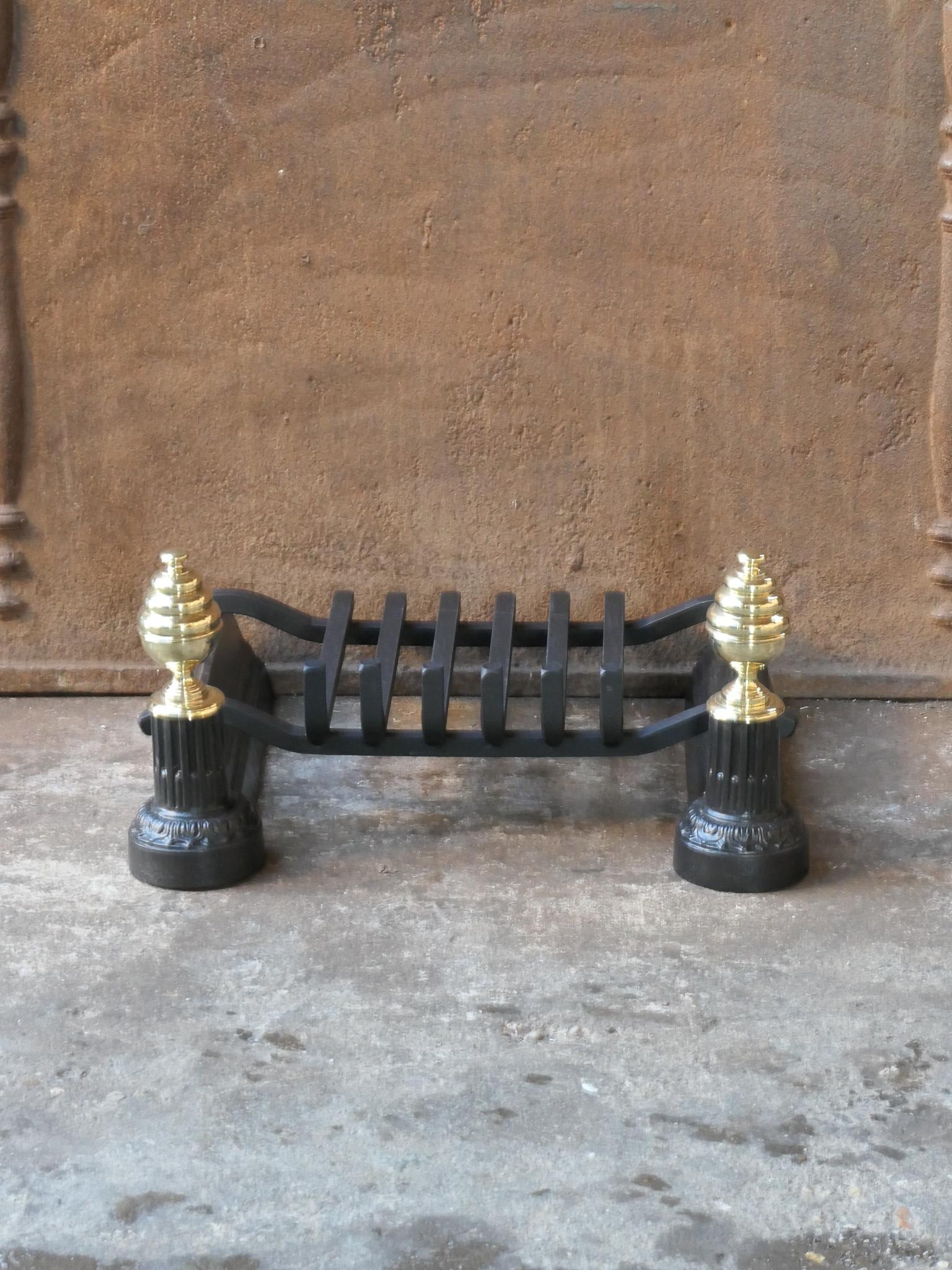 Cast Antique French Napoleon III Fire Grate, Fireplace Grate, 19th Century For Sale