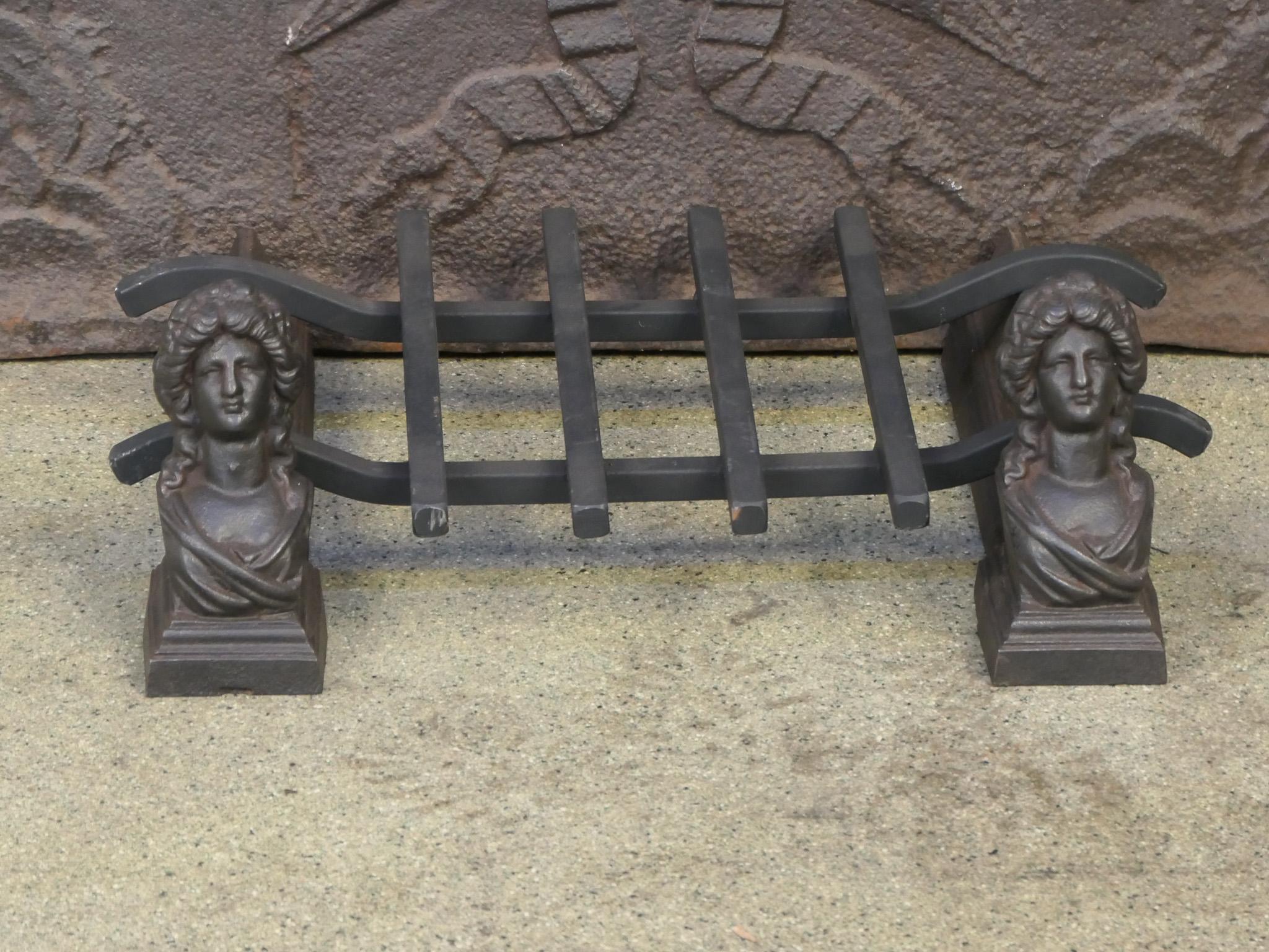 Calco Antique French Napoleon III, griglia per caminetto, XIX secolo in vendita