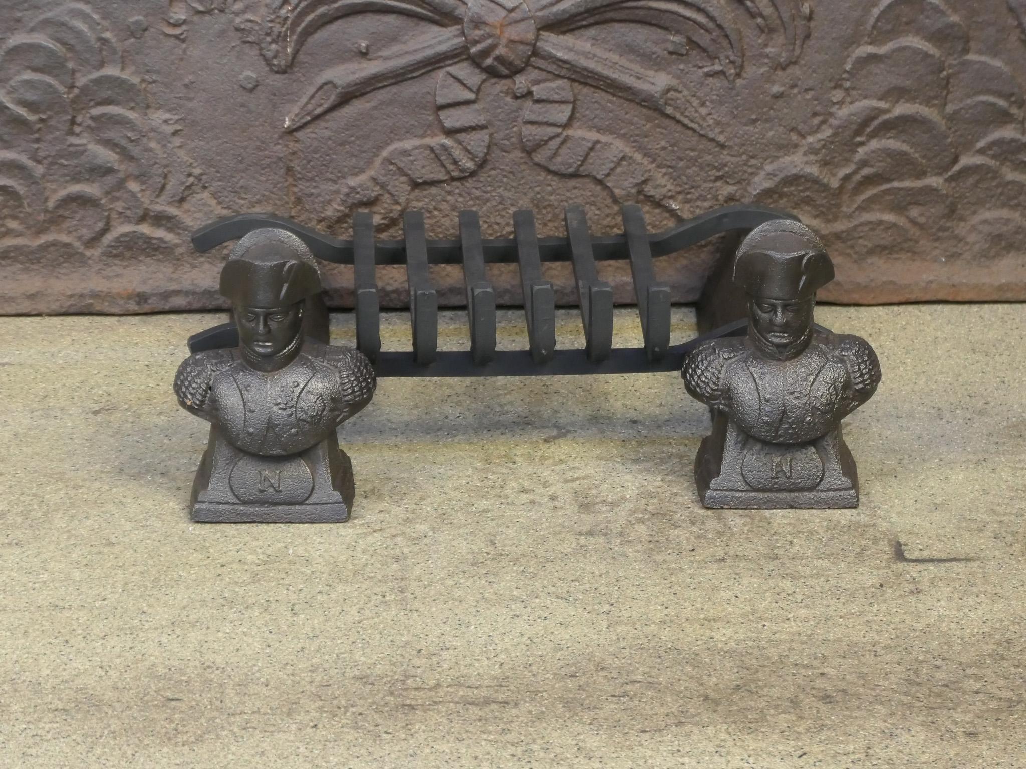 Calco Antique French Napoleon III, griglia per caminetto, XIX secolo in vendita