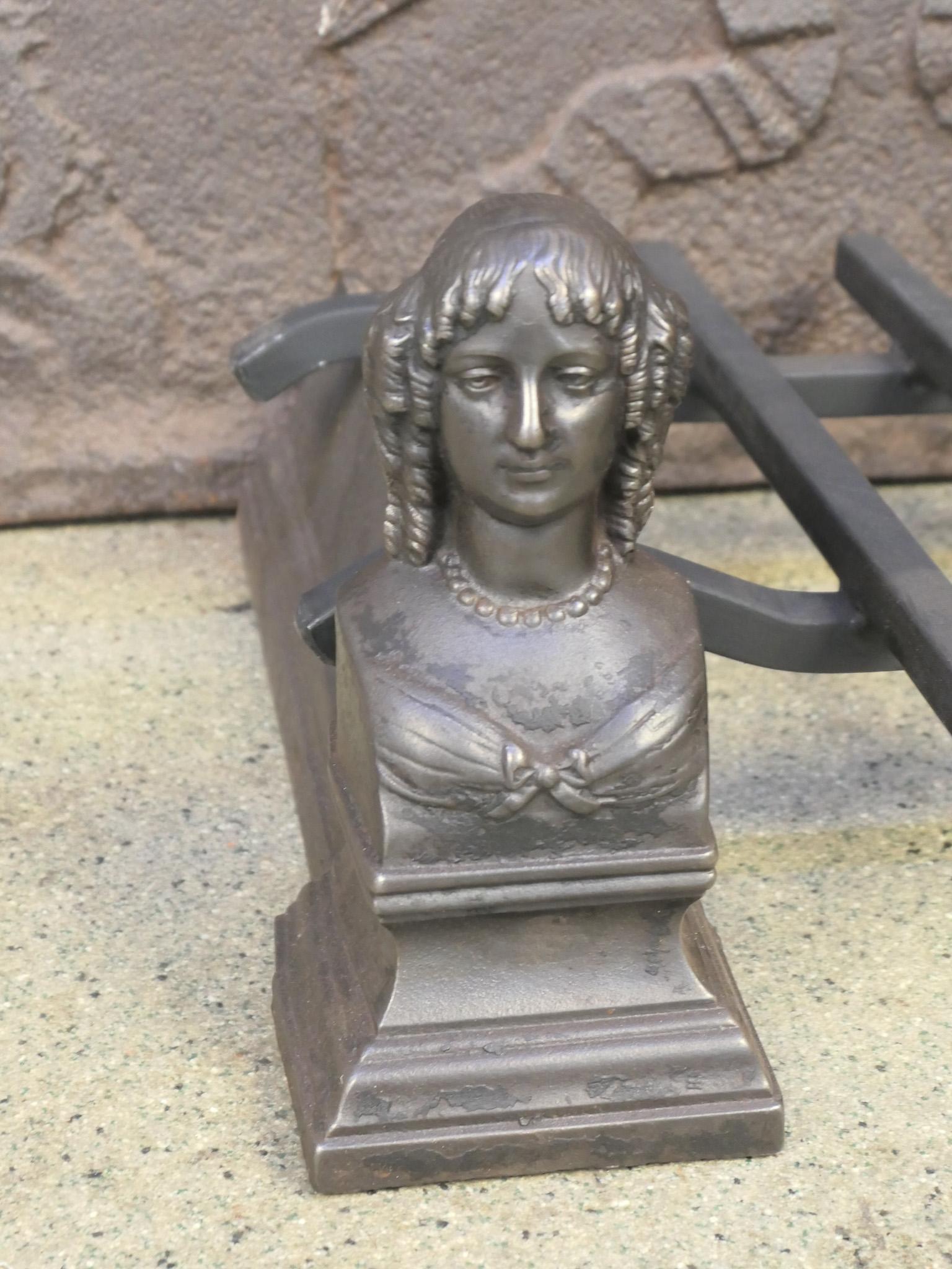 Calco Antique French Napoleon III, griglia per caminetto, XIX secolo in vendita