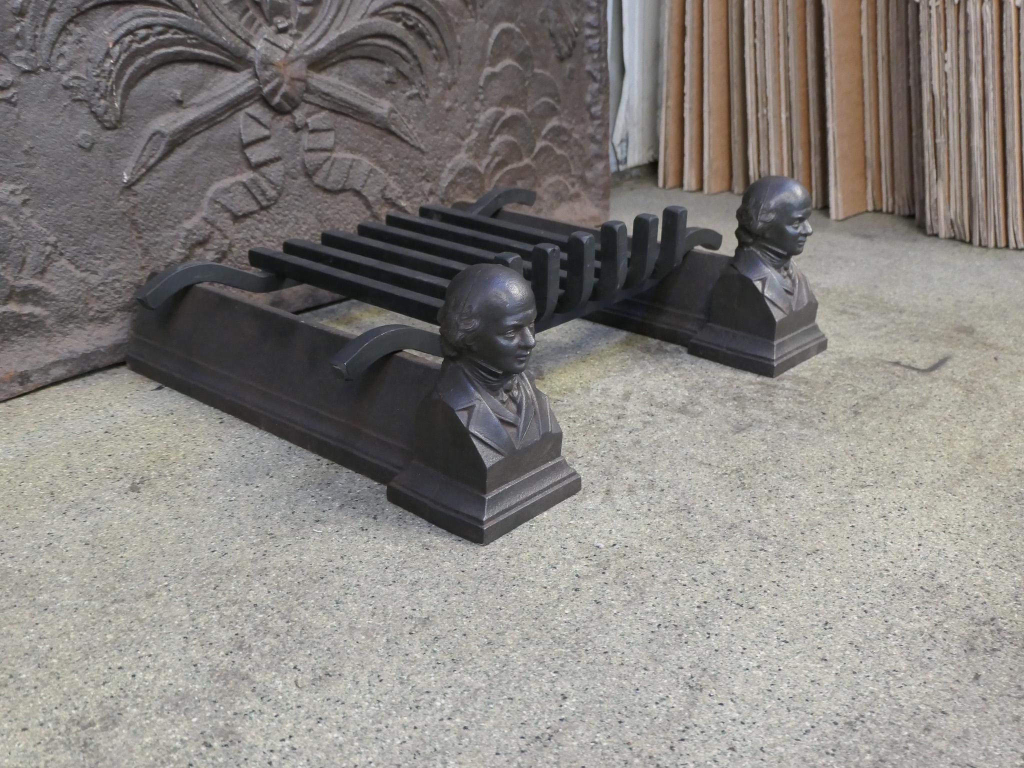 Antique French Napoleon III Fire Grate, Fireplace Grate, 19th Century For Sale 1