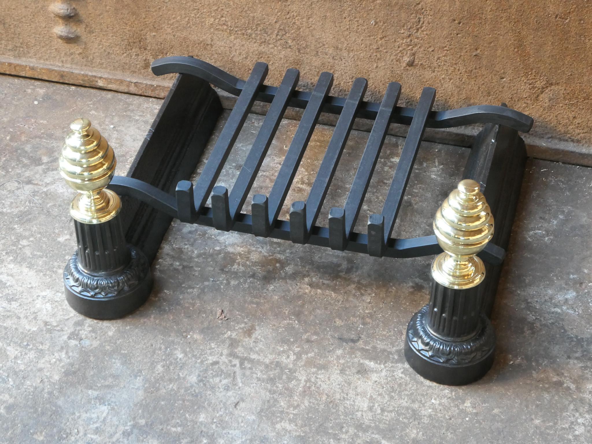 Antique French Napoleon III Fire Grate, Fireplace Grate, 19th Century For Sale 2