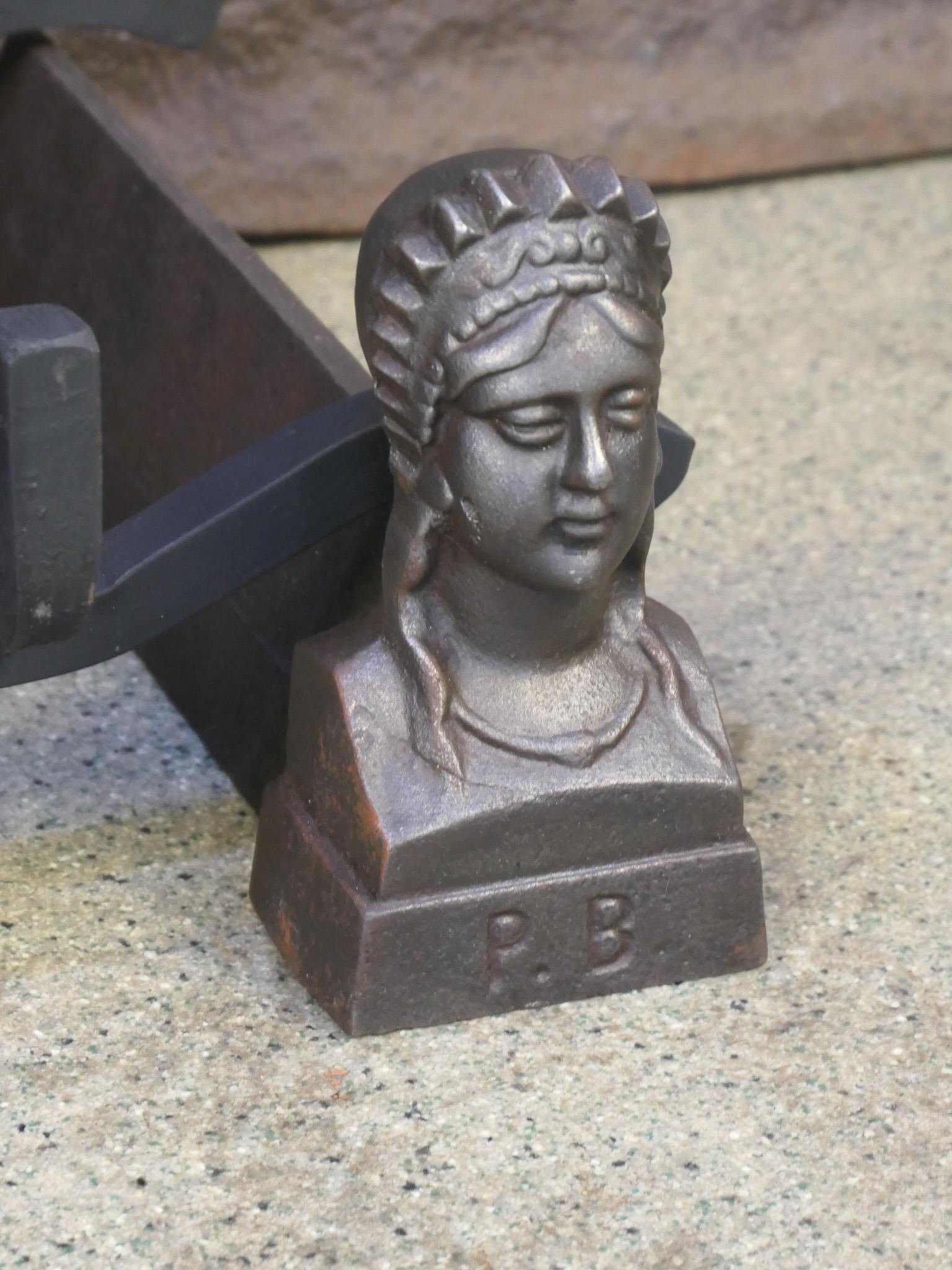 Antique French Napoleon III Fire Grate, Rejilla de chimenea, Siglo XIX siglo XIX en venta