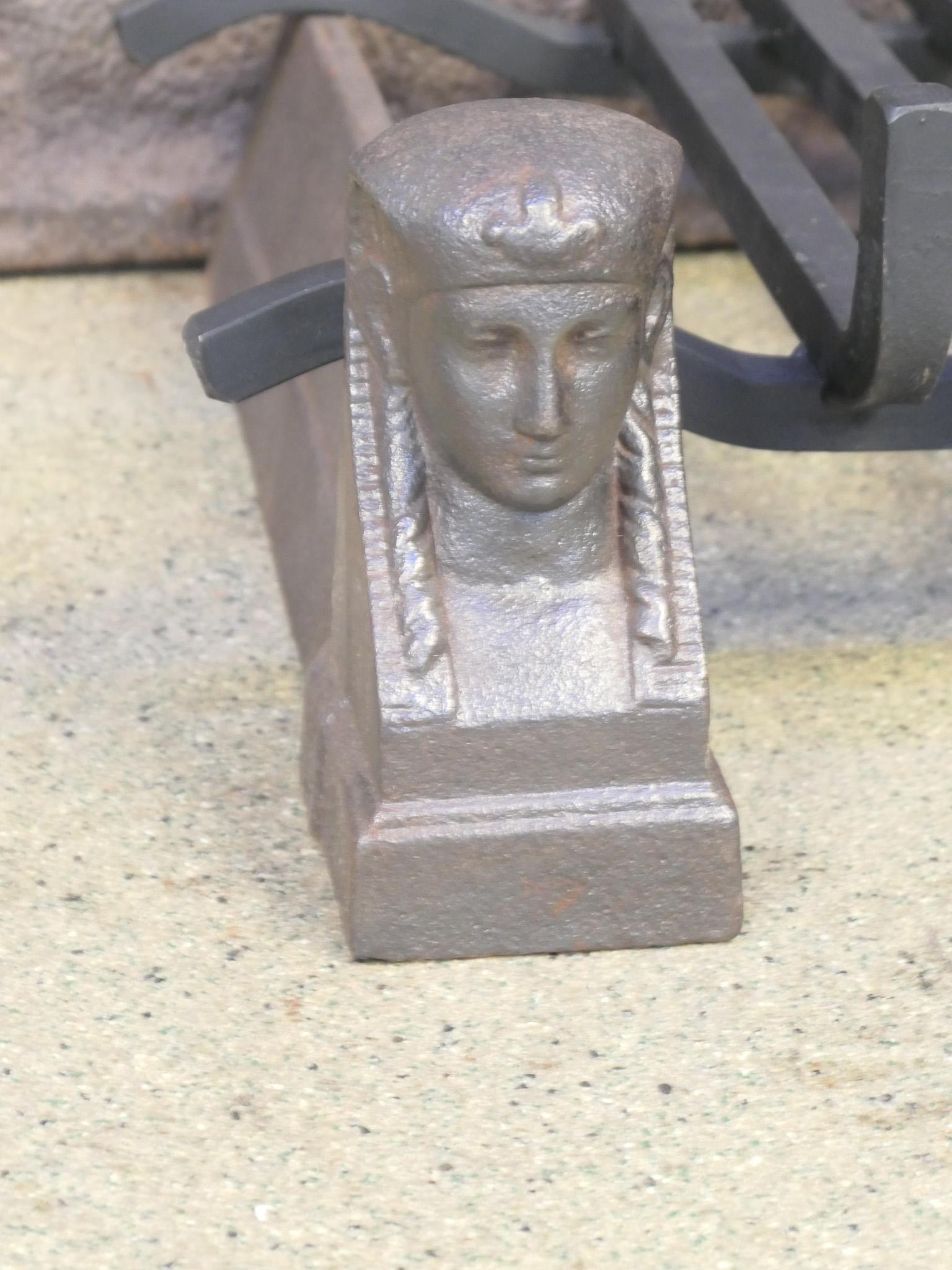 Ferro Antique French Napoleon III, griglia per caminetto, XIX secolo in vendita