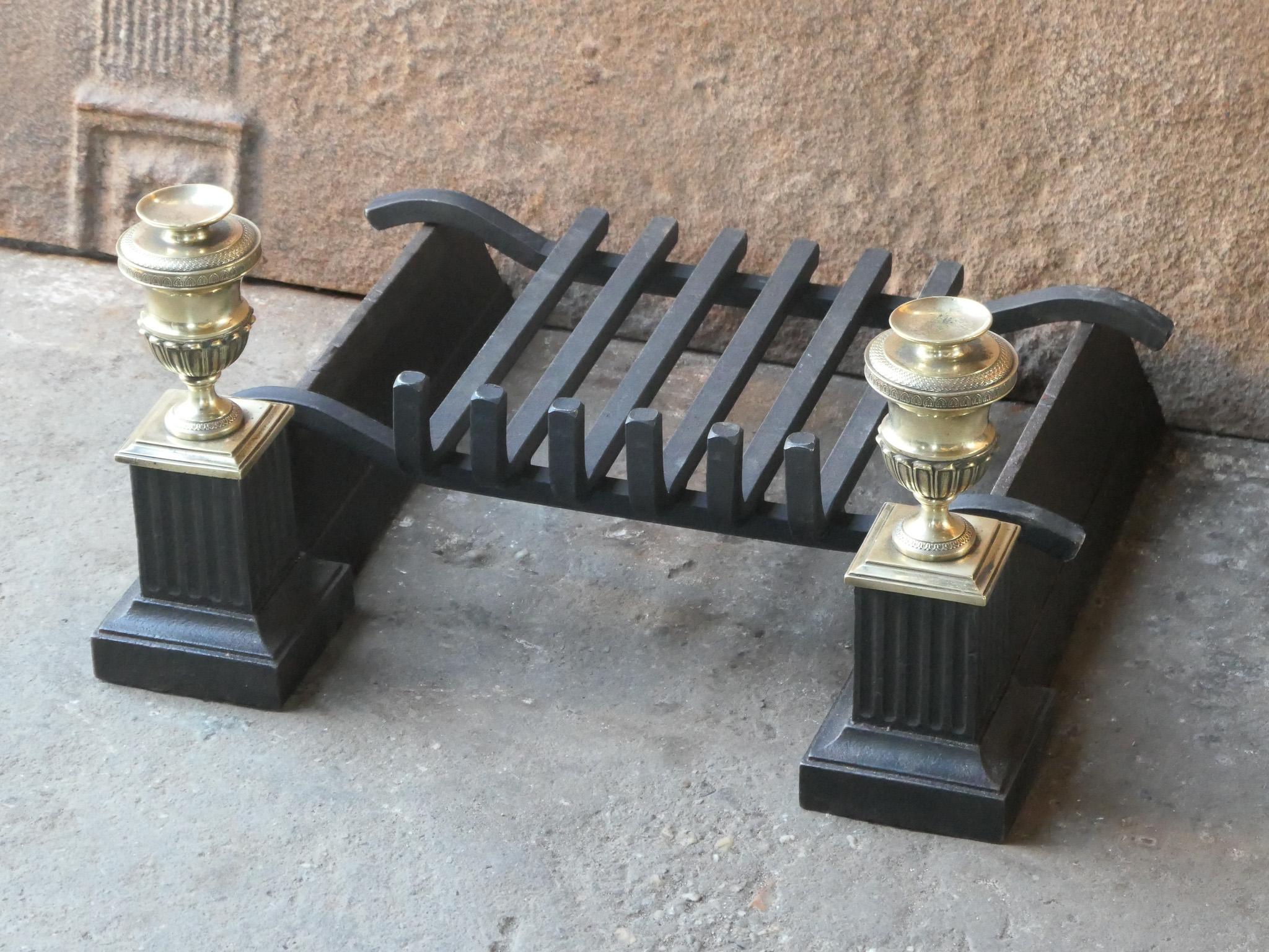 Antique French Napoleon III Fire Grate, Fireplace Grate, 19th Century For Sale 3