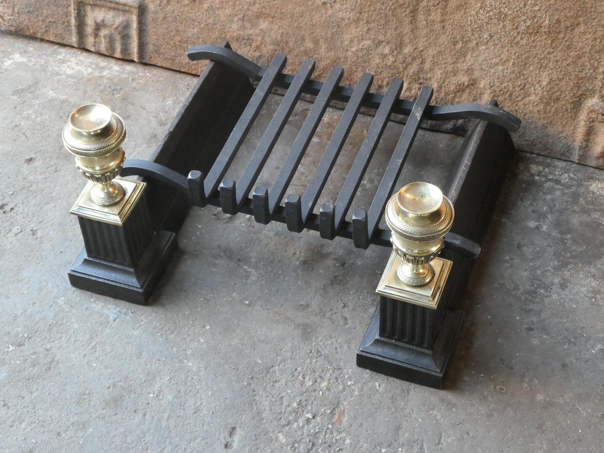 Antique French Napoleon III Fire Grate, Fireplace Grate, 19th Century For Sale 4