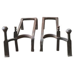 Antique French Napoleon III Fire Grate, Fireplace Grate, 19th Century