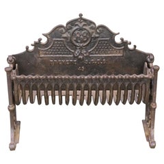 Antique French Napoleon III Fire Grate, Fireplace Grate, 19th Century