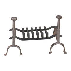 Antique French Napoleon III Fire Grate, Fireplace Grate, 19th Century