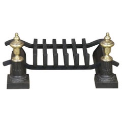 Antique French Napoleon III Fire Grate, Fireplace Grate, 19th Century