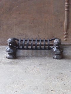 Antique French Napoleon III Fire Grate, Fireplace Grate