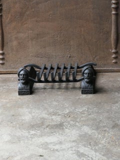 Antique French Napoleon III Fire Grate, Fireplace Grate