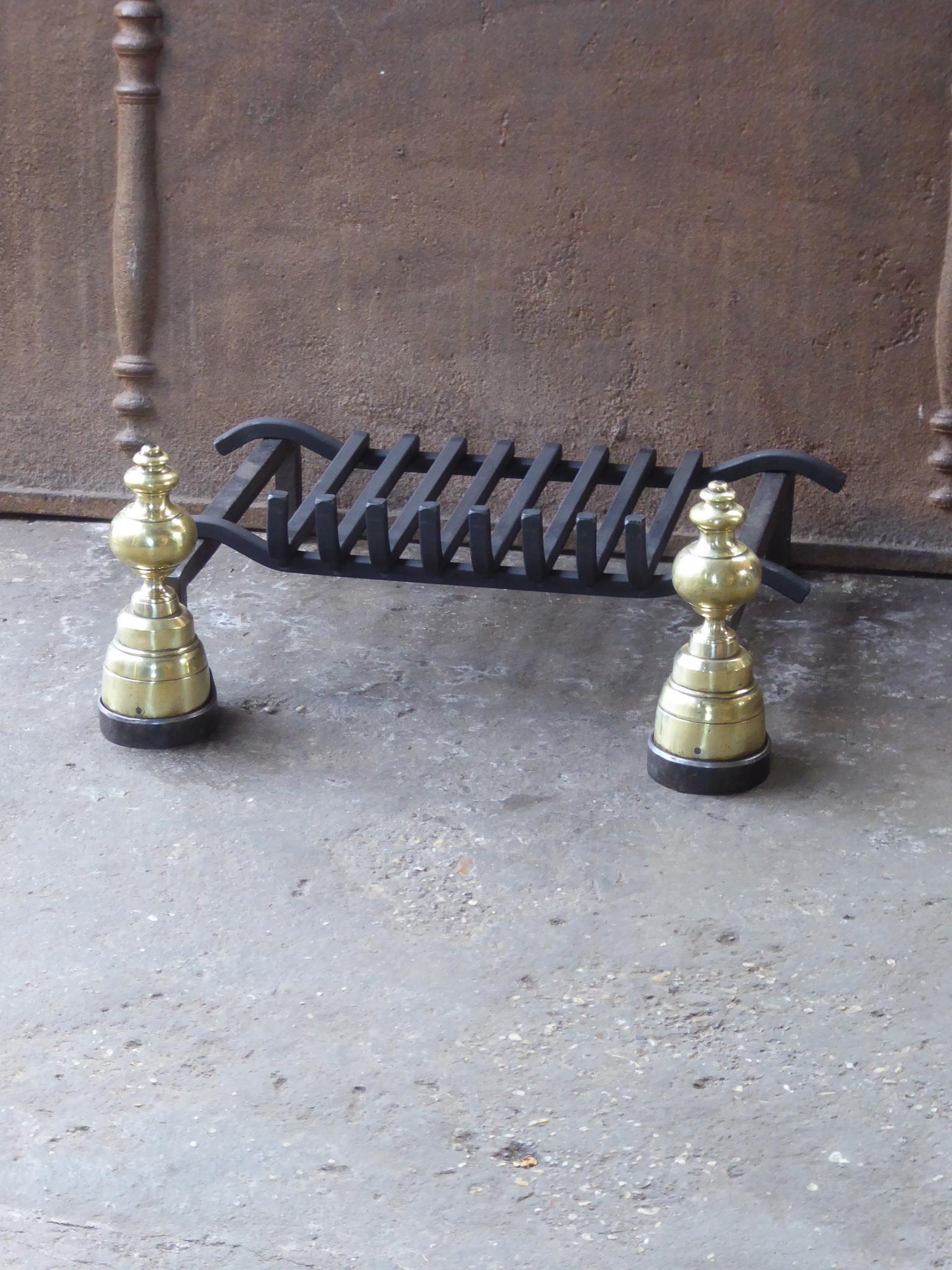 20th Century Antique French Napoleon III Fire Grate, Fireplace Grate For Sale